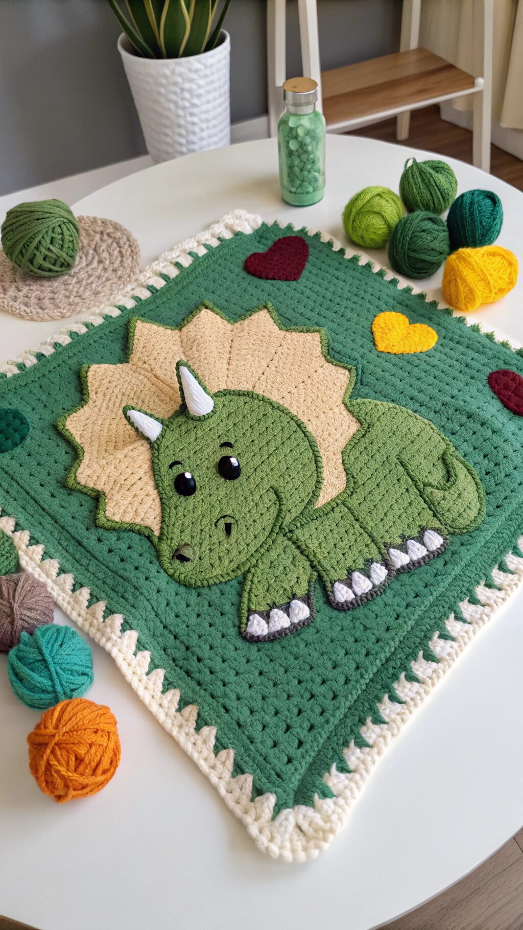 Triceratops Lovey Blanket