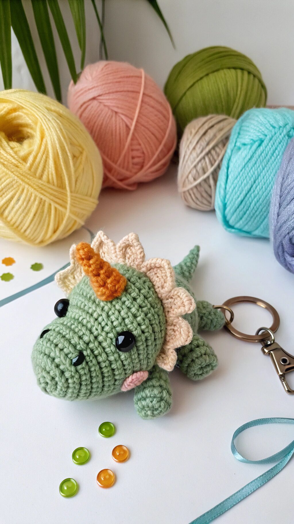 Triceratops Bag Charm