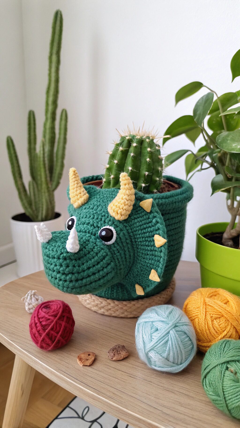 Triceratops Plant Pot Cover