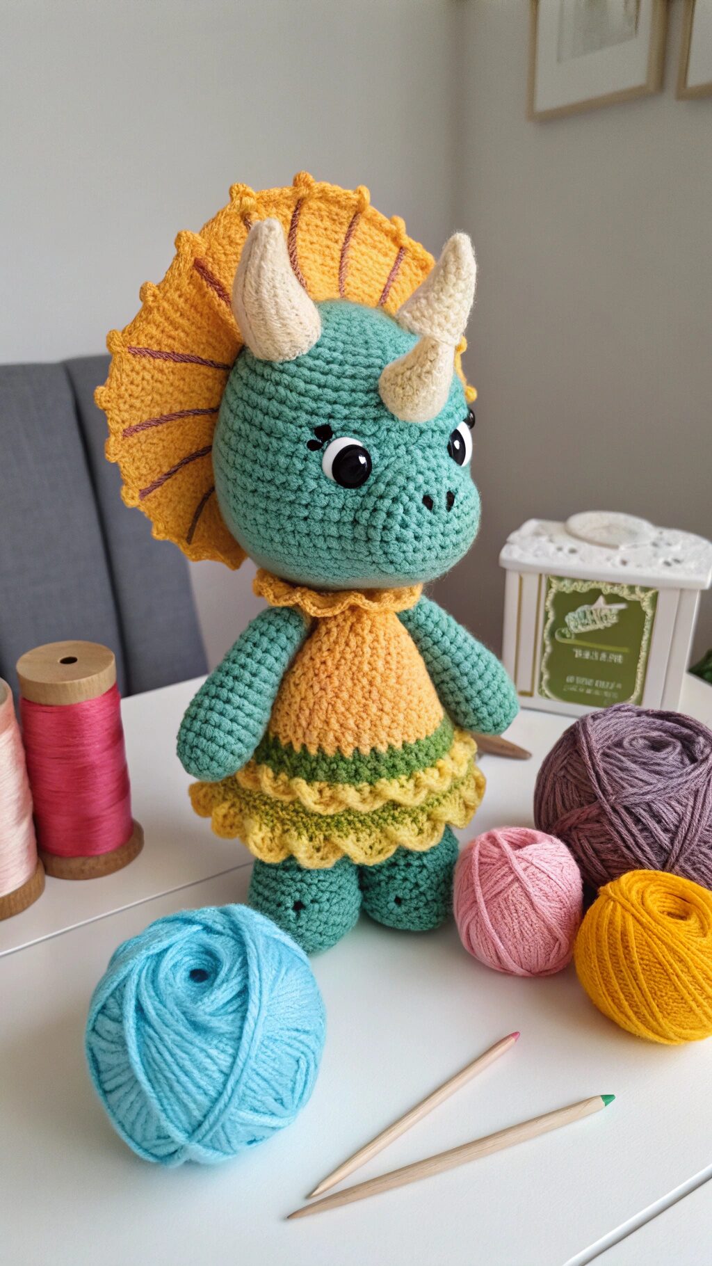 Triceratops Dress-Up Doll