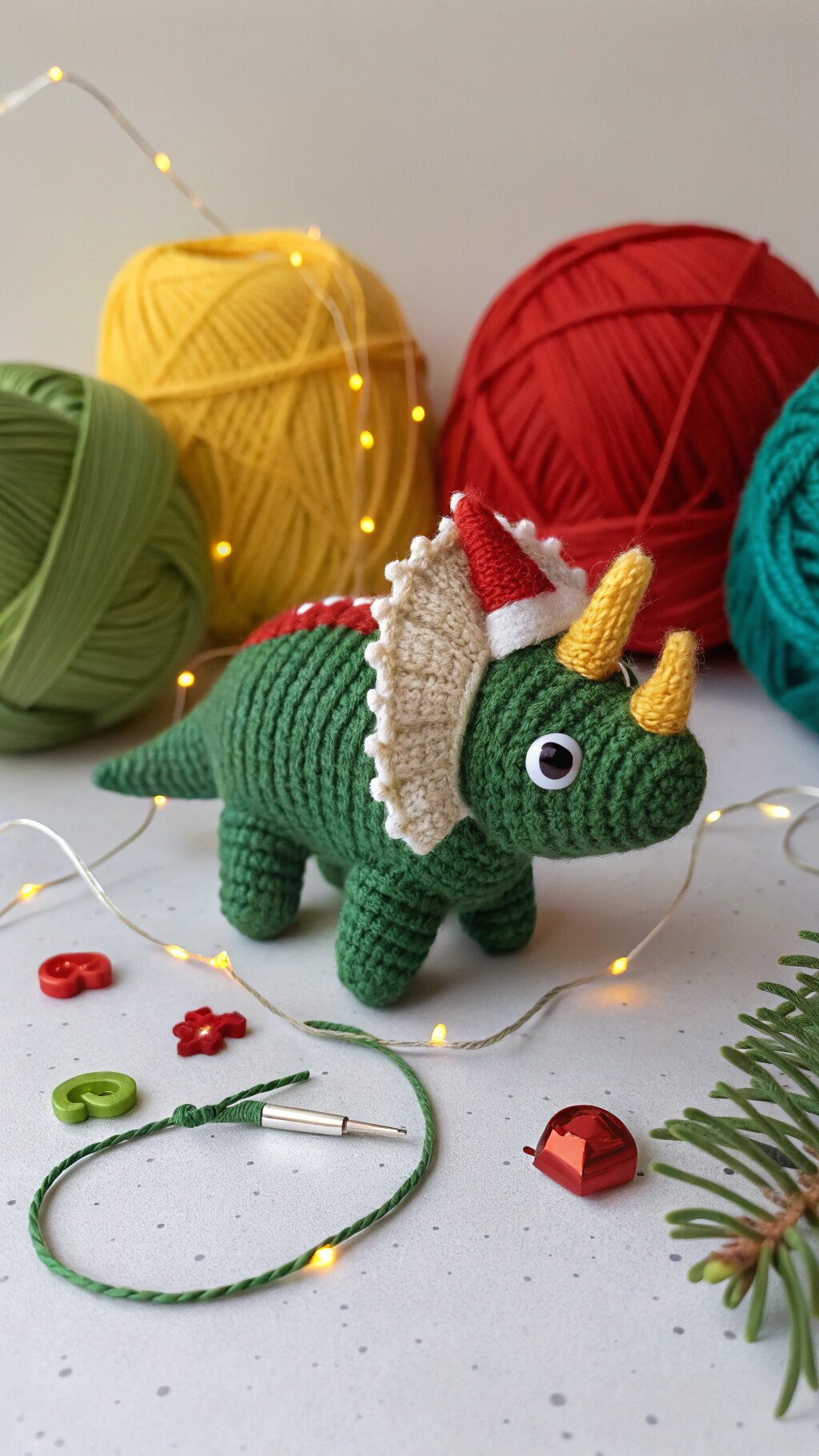 Triceratops Christmas Ornament