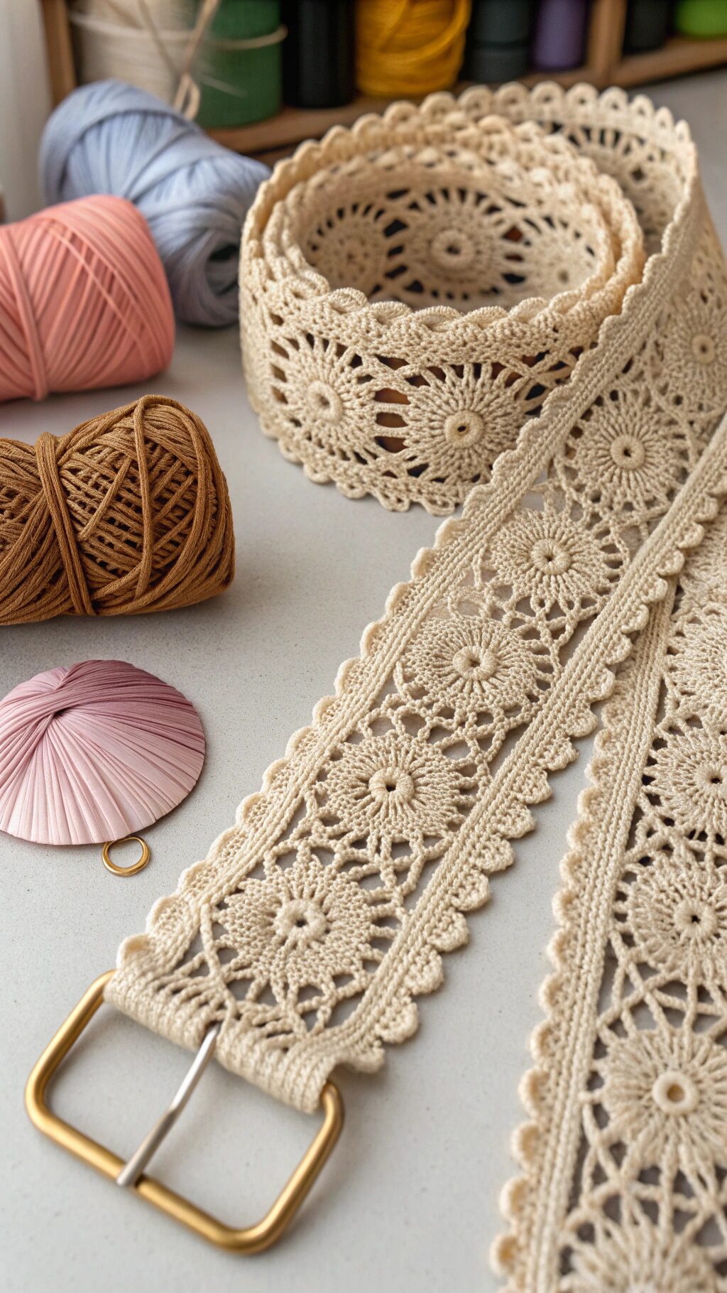 Elegant Lace Crochet Belt