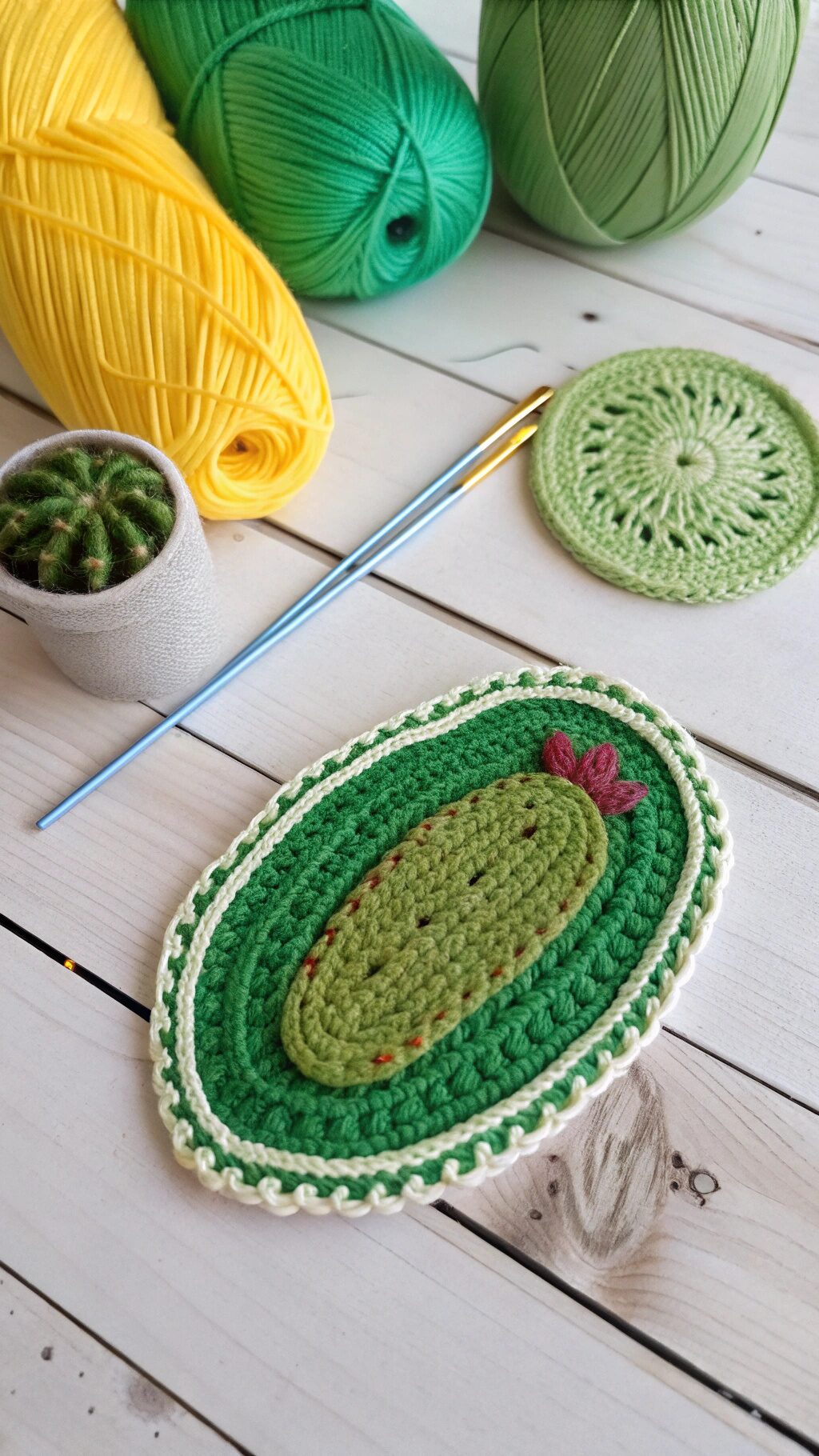 Pickle Coaster Crochet Pattern