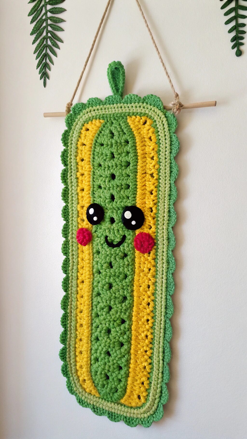 Crochet Pickle Wall Hanging