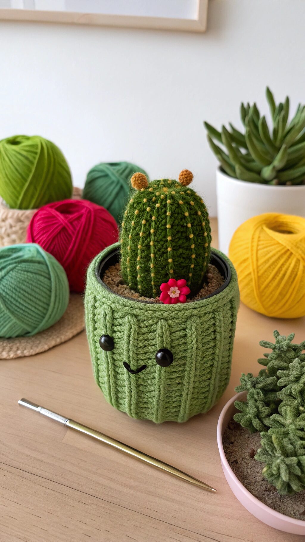 Crochet Pickle Plant Holder