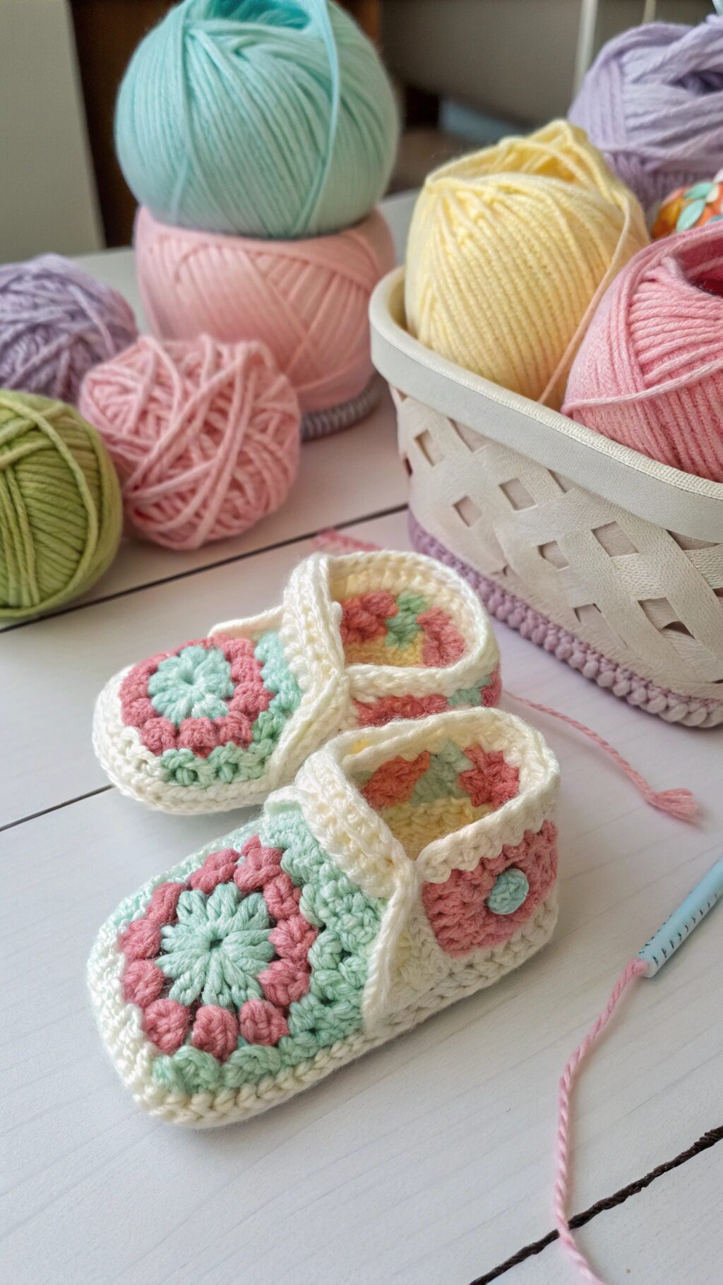Classic Granny Square Booties