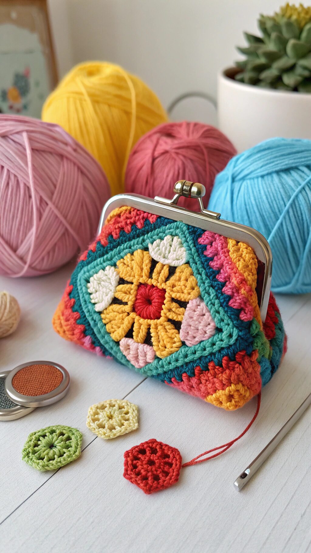 Colorful Patchwork Coin Bag