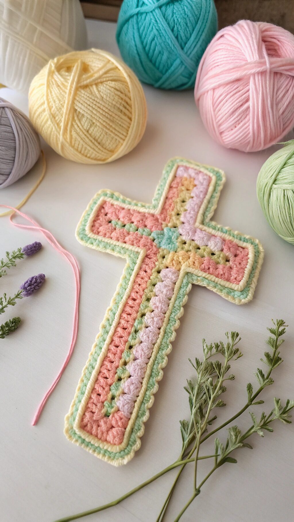 Easter Crochet Cross