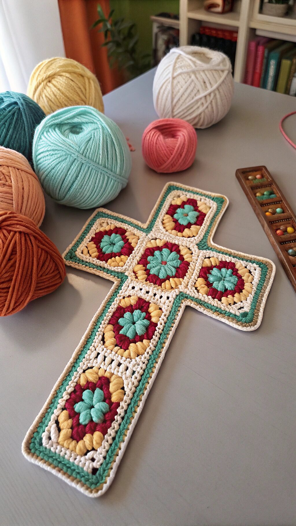 Mosaic Crochet Cross