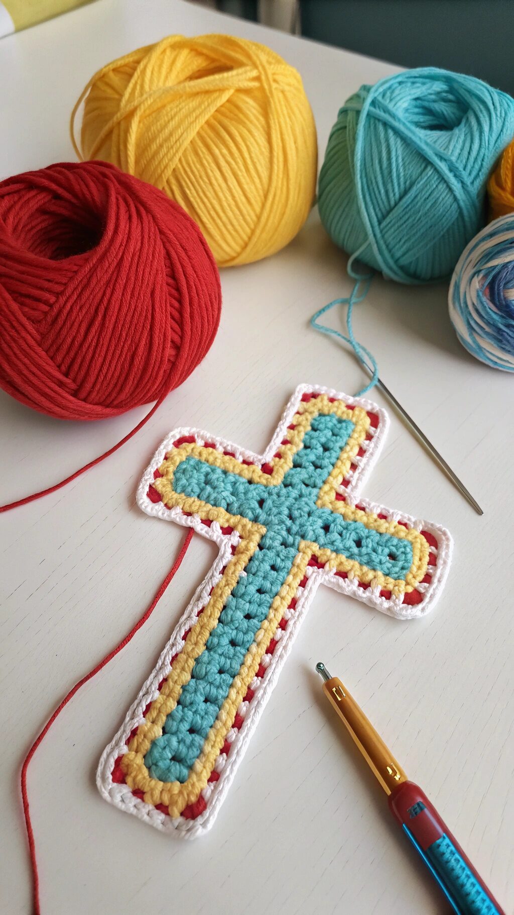 Customizable Crochet Cross