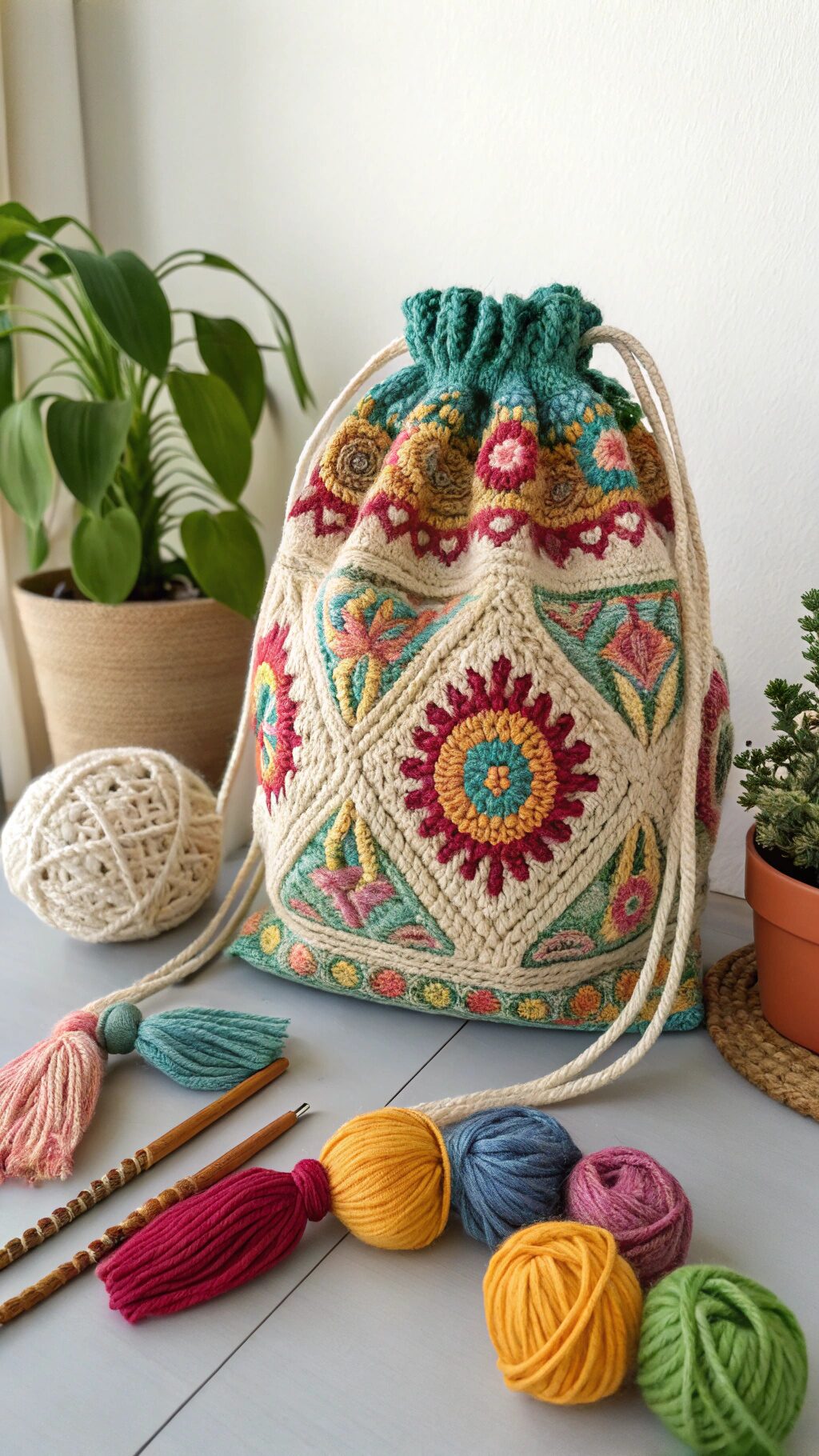 Boho Chic Crochet Bag