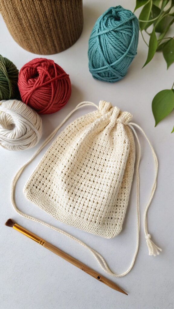Minimalist Cotton Drawstring Bag