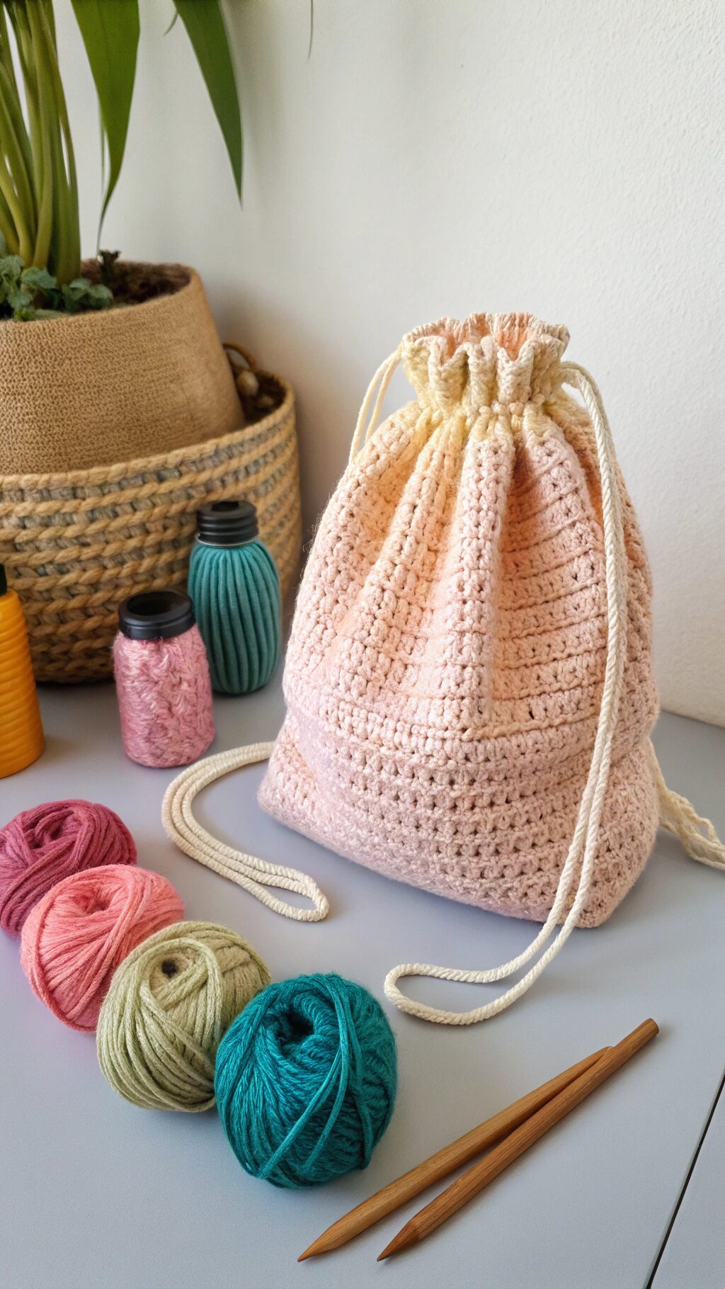 Chunky Yarn Sling Bag