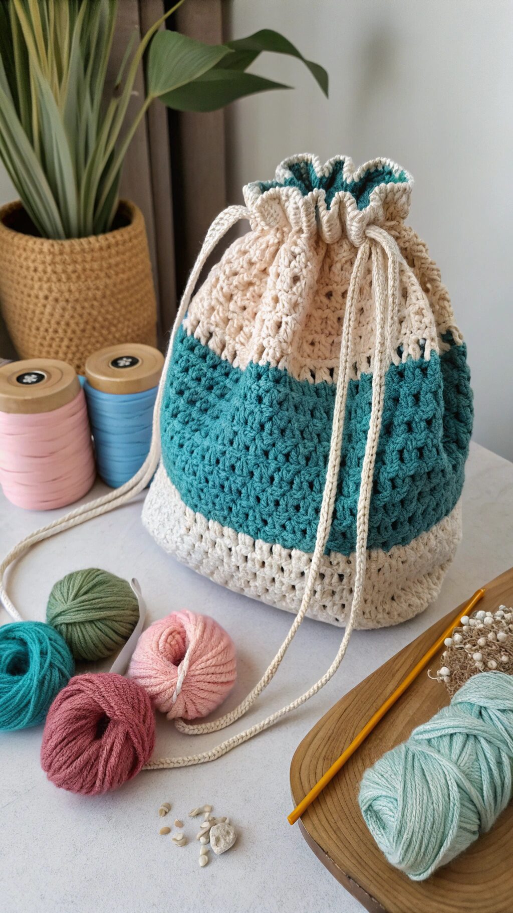 Reversible Crochet Tote