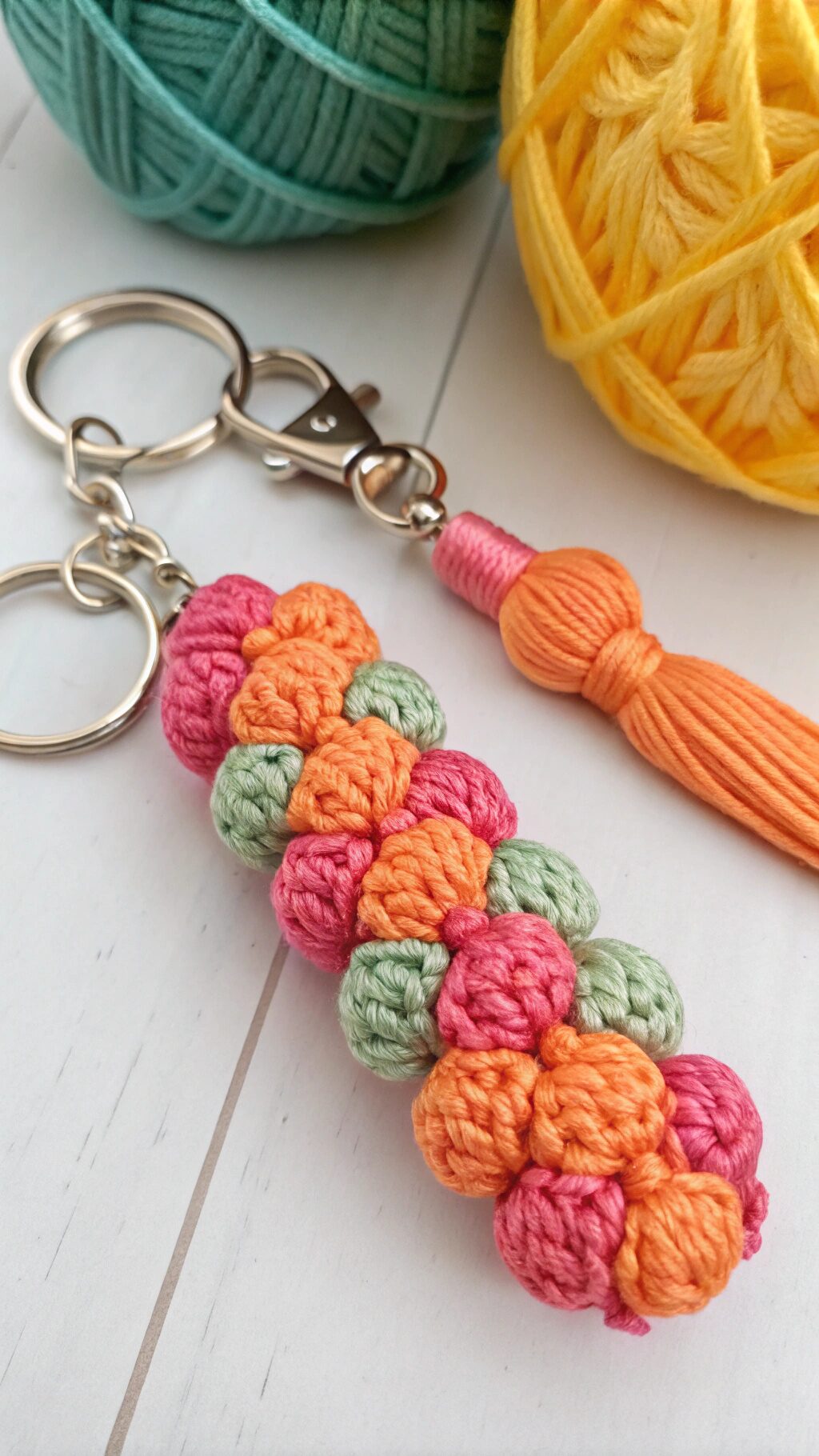 Puff Stitch Keychain