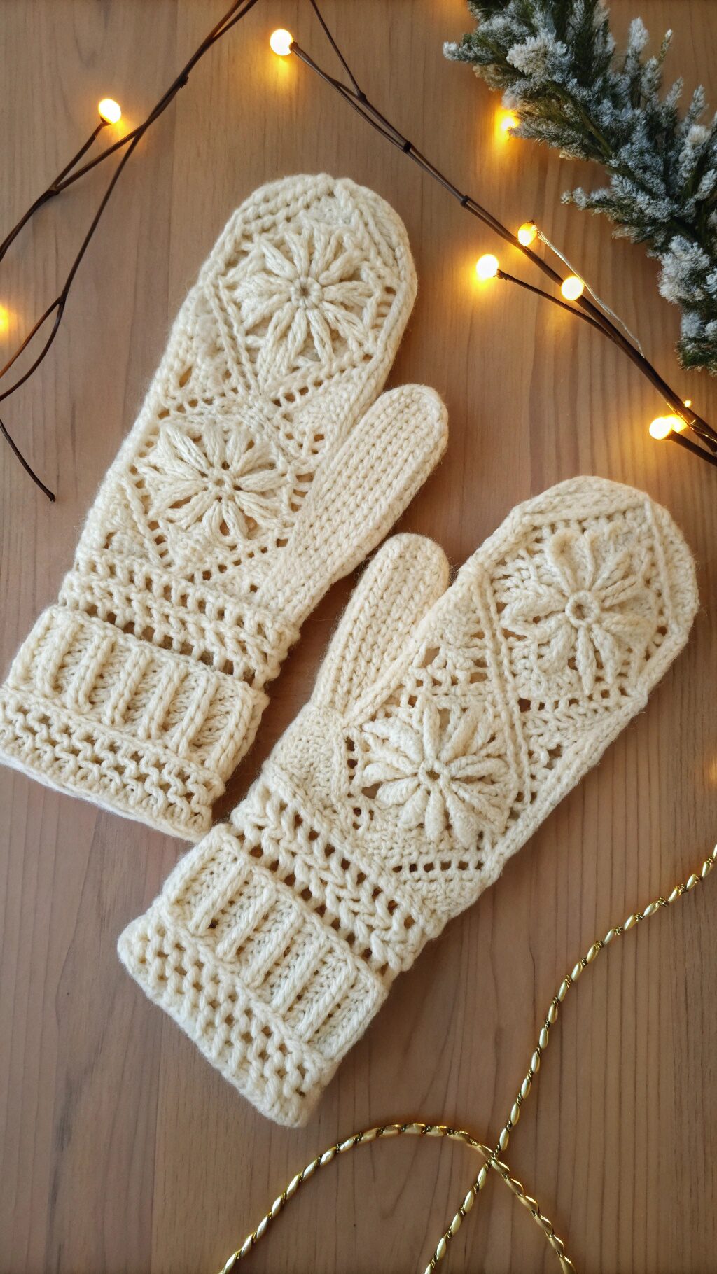 Vintage Inspired Crochet Mittens