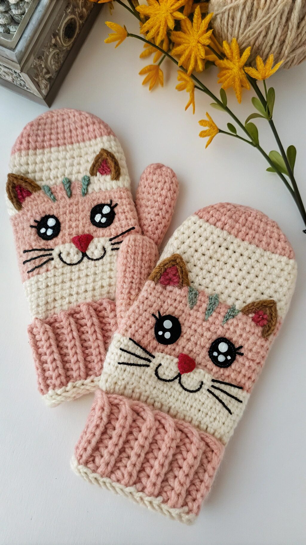 Crochet Cat Mittens
