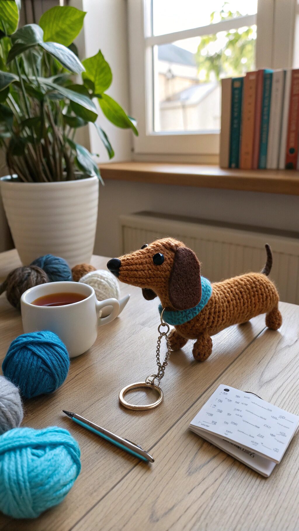 Dachshund Keychain Crochet
