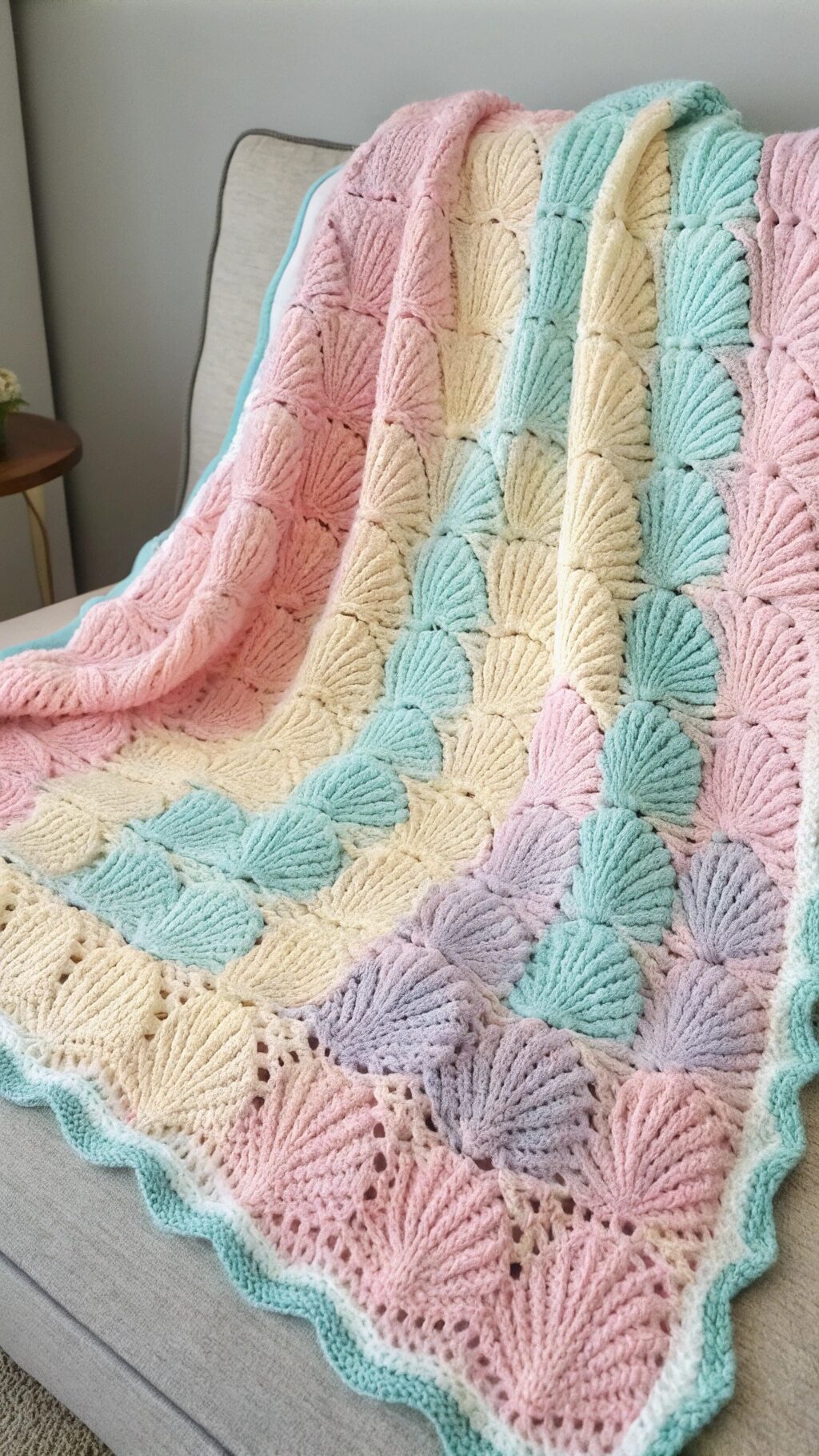 Classic Shell Stitch Blanket