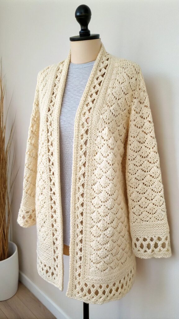 Shell Stitch Cardigan