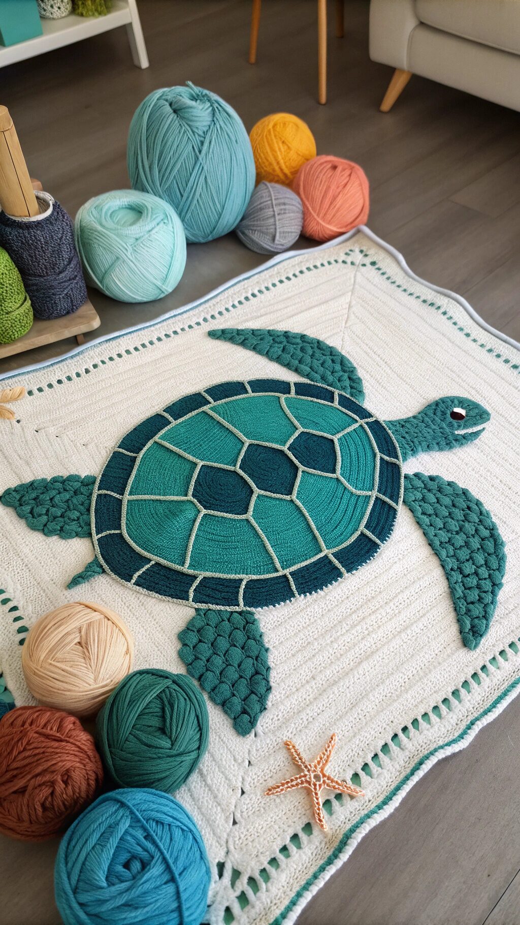 Cuddly Sea Turtle Blanket