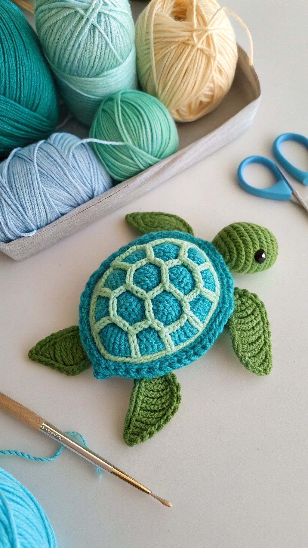 Crochet Sea Turtle Ornament