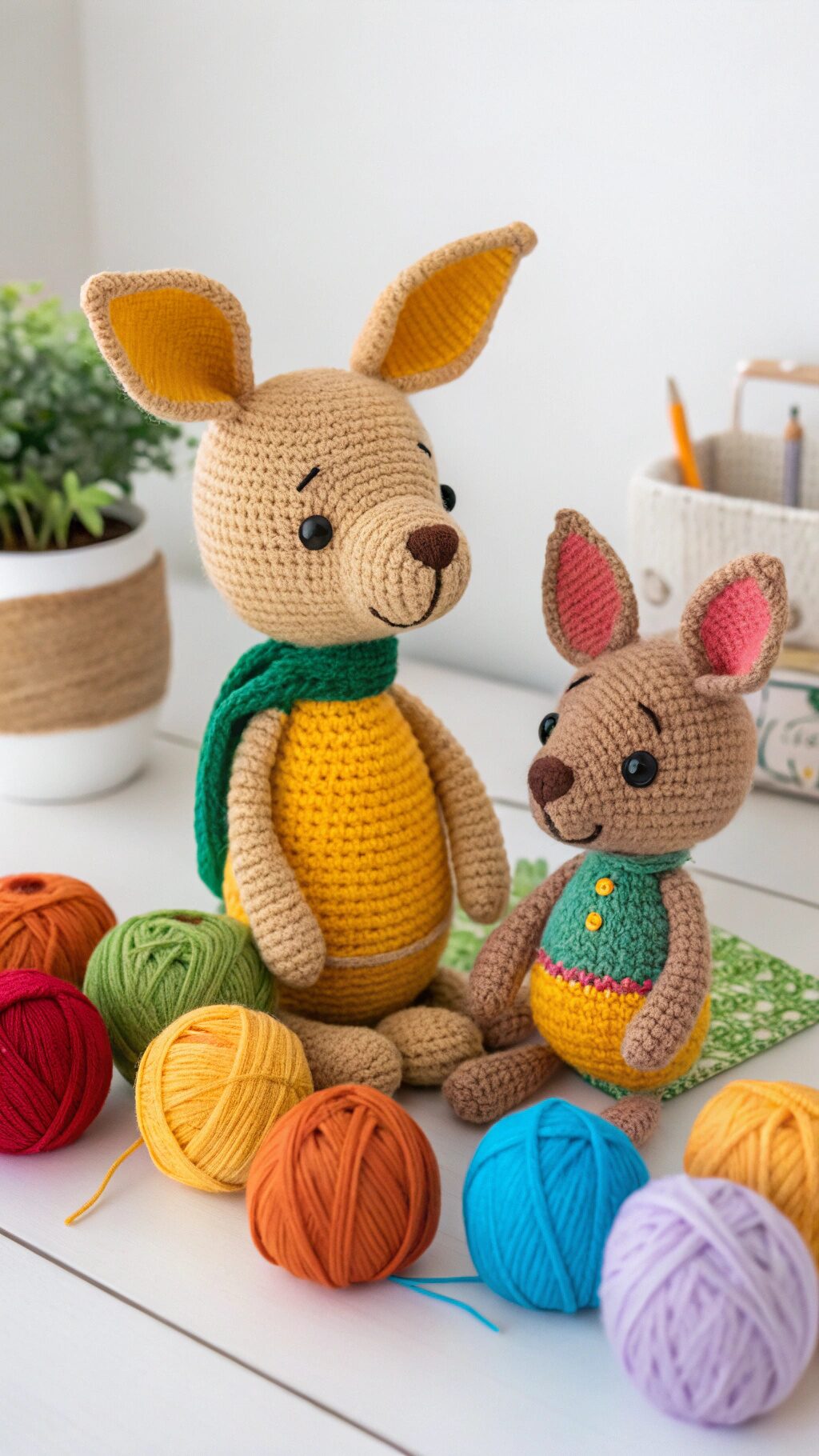 Kanga and Roo Crochet Set