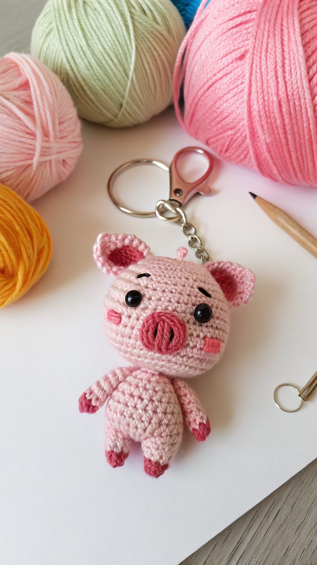 Piglet Keychain Crochet