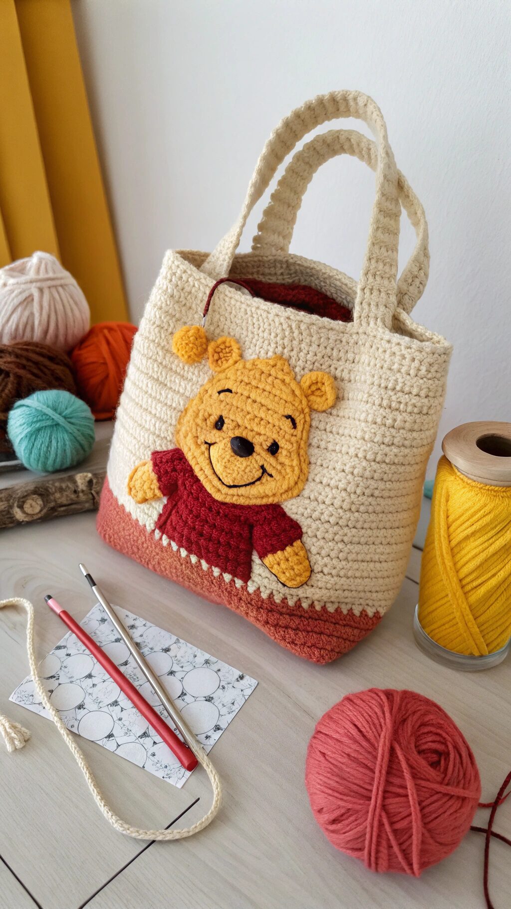 Crochet Winnie the Pooh Bag