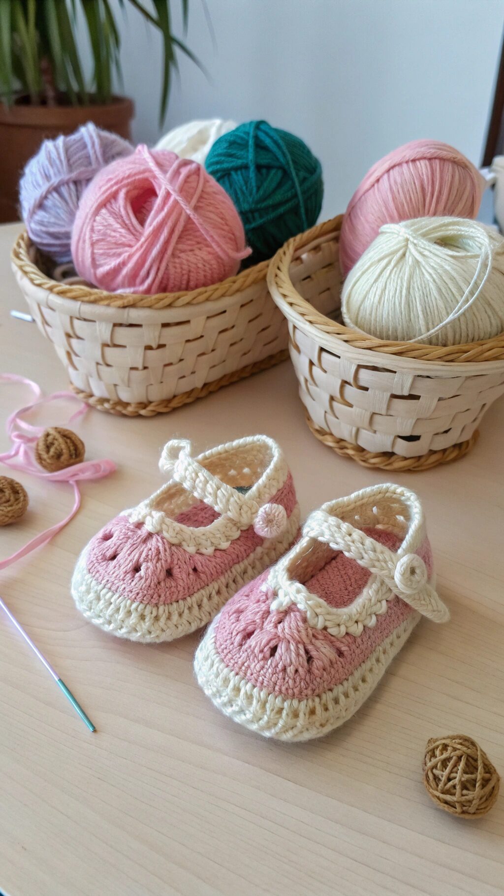 Vintage-Inspired Crochet Shoes