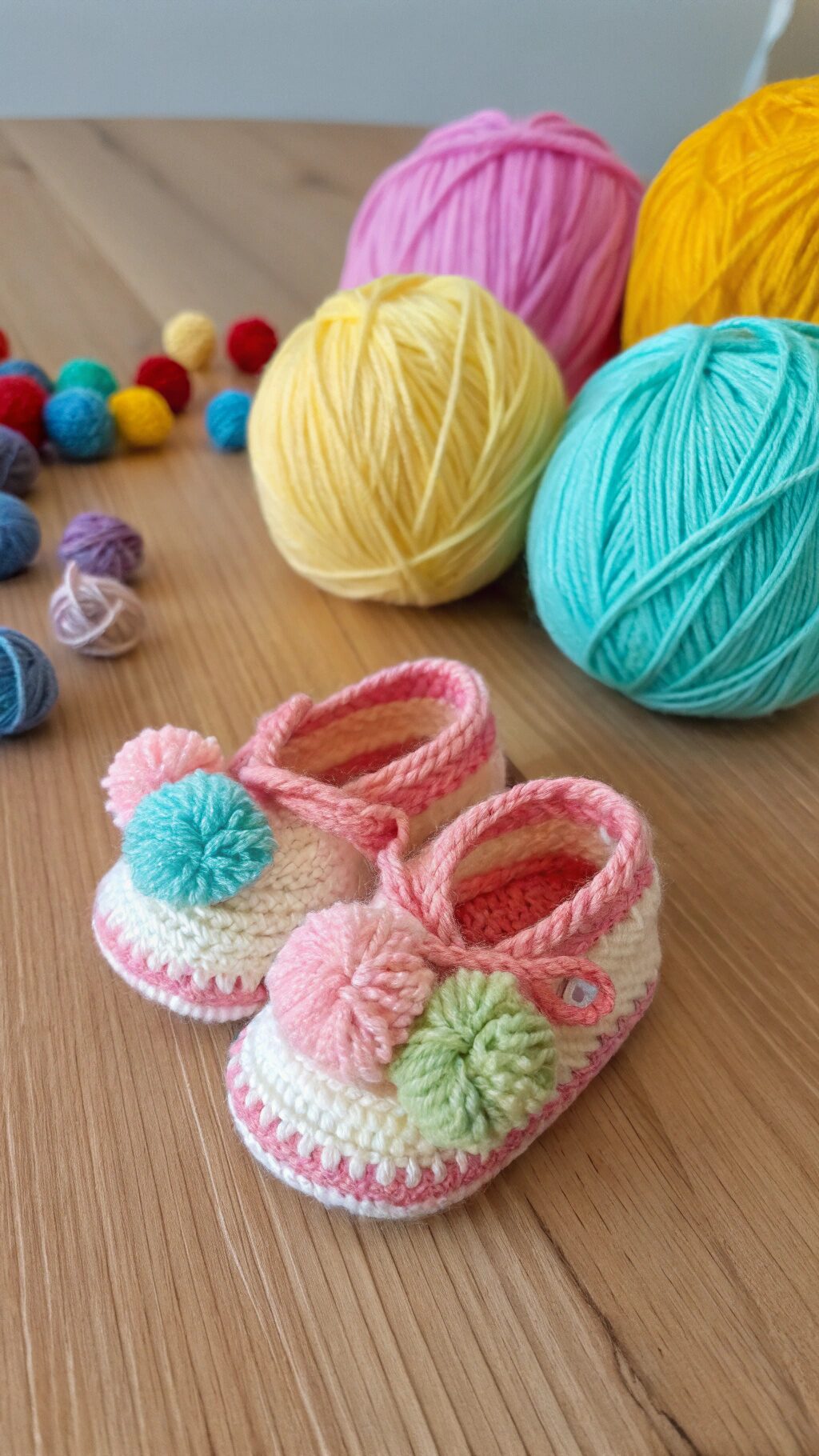 Playful Pom-Pom Shoes