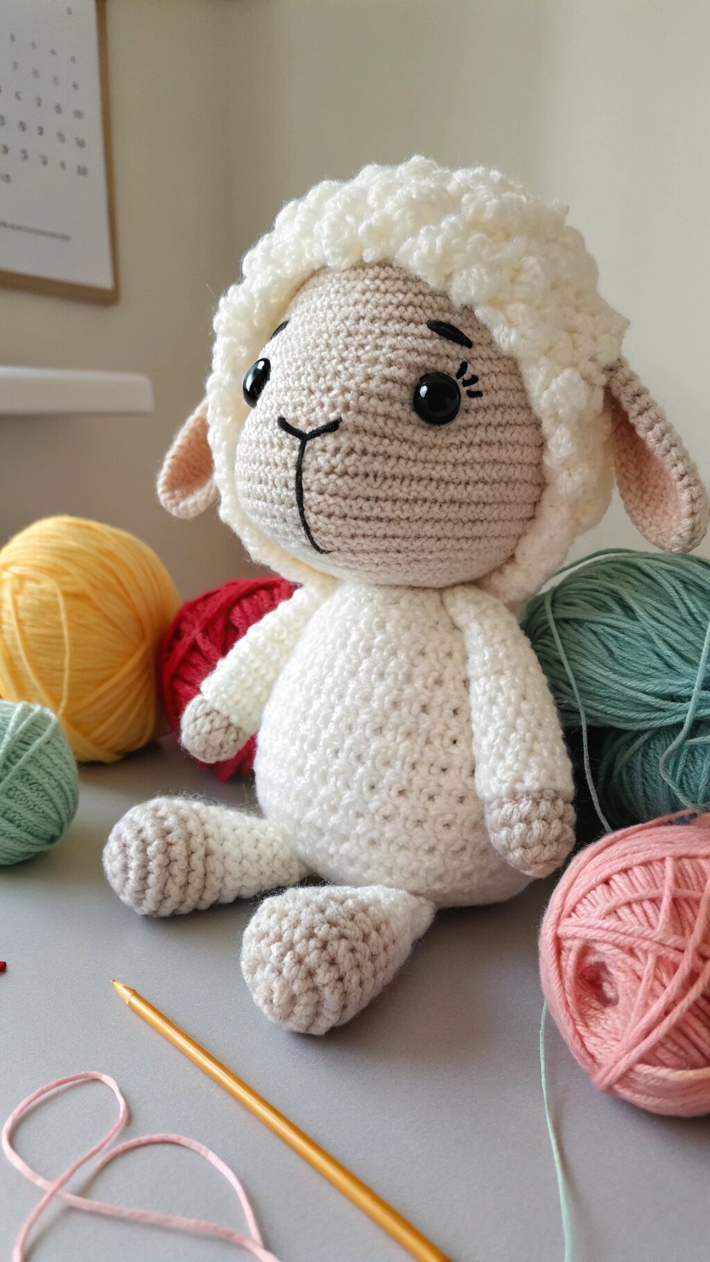 Interactive Crochet Sheep Puppet