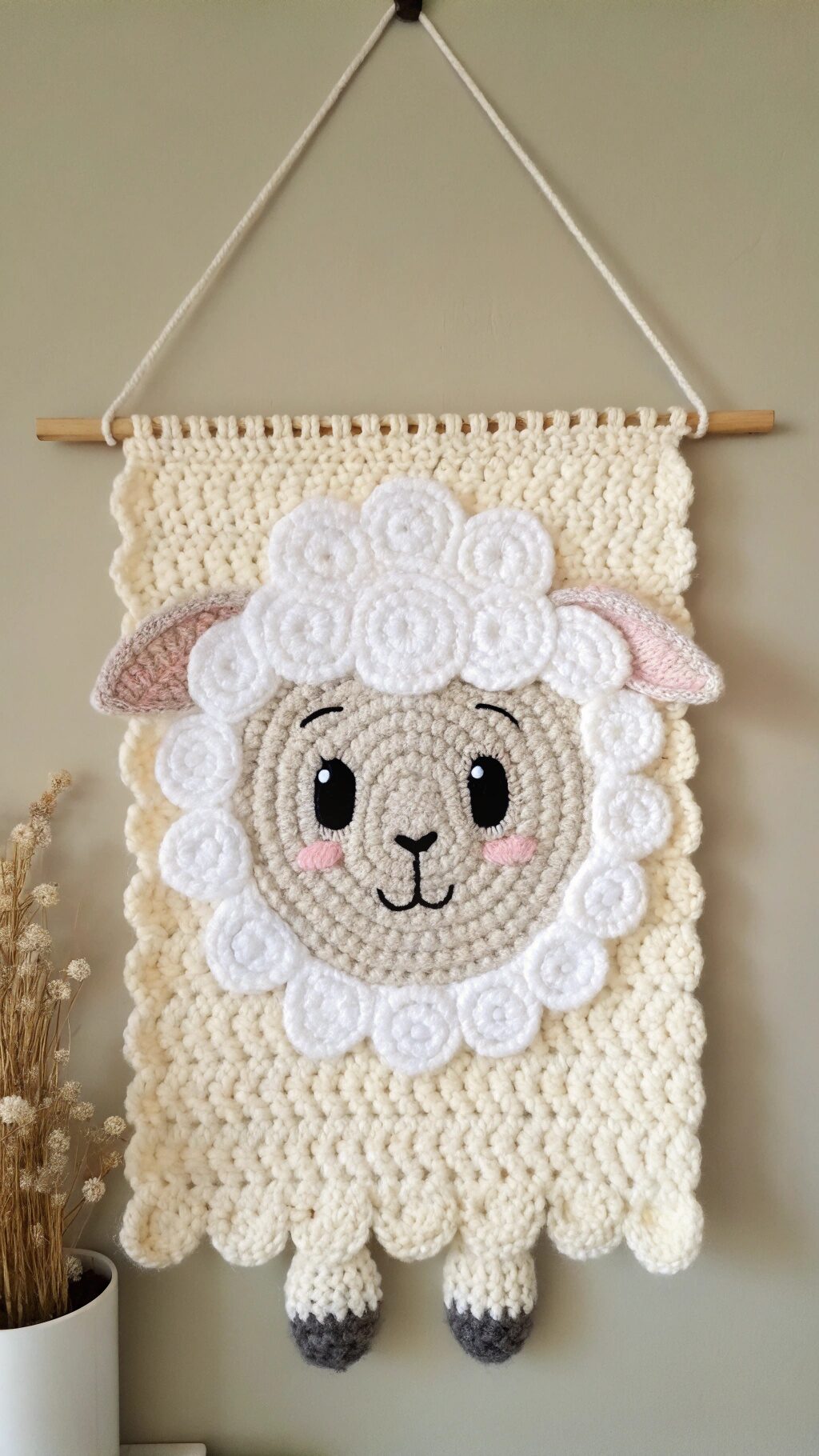 Elegant Sheep Wall Hanging