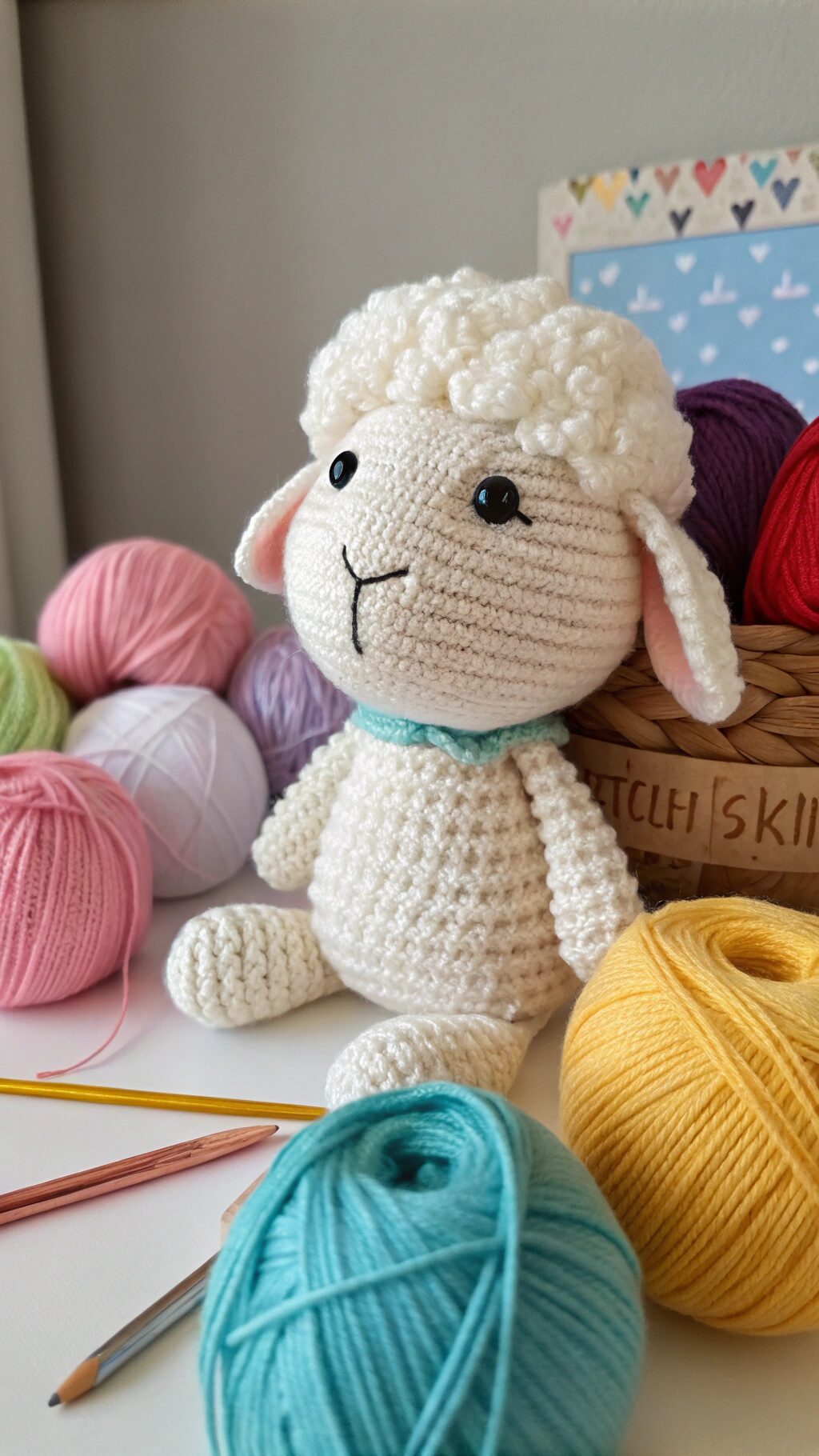 Seasonal Crochet Sheep Decoration