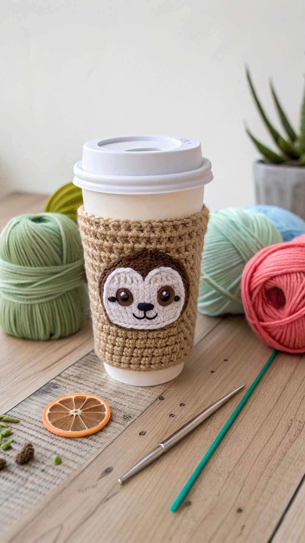 Sloth Coffee Cup Cozy