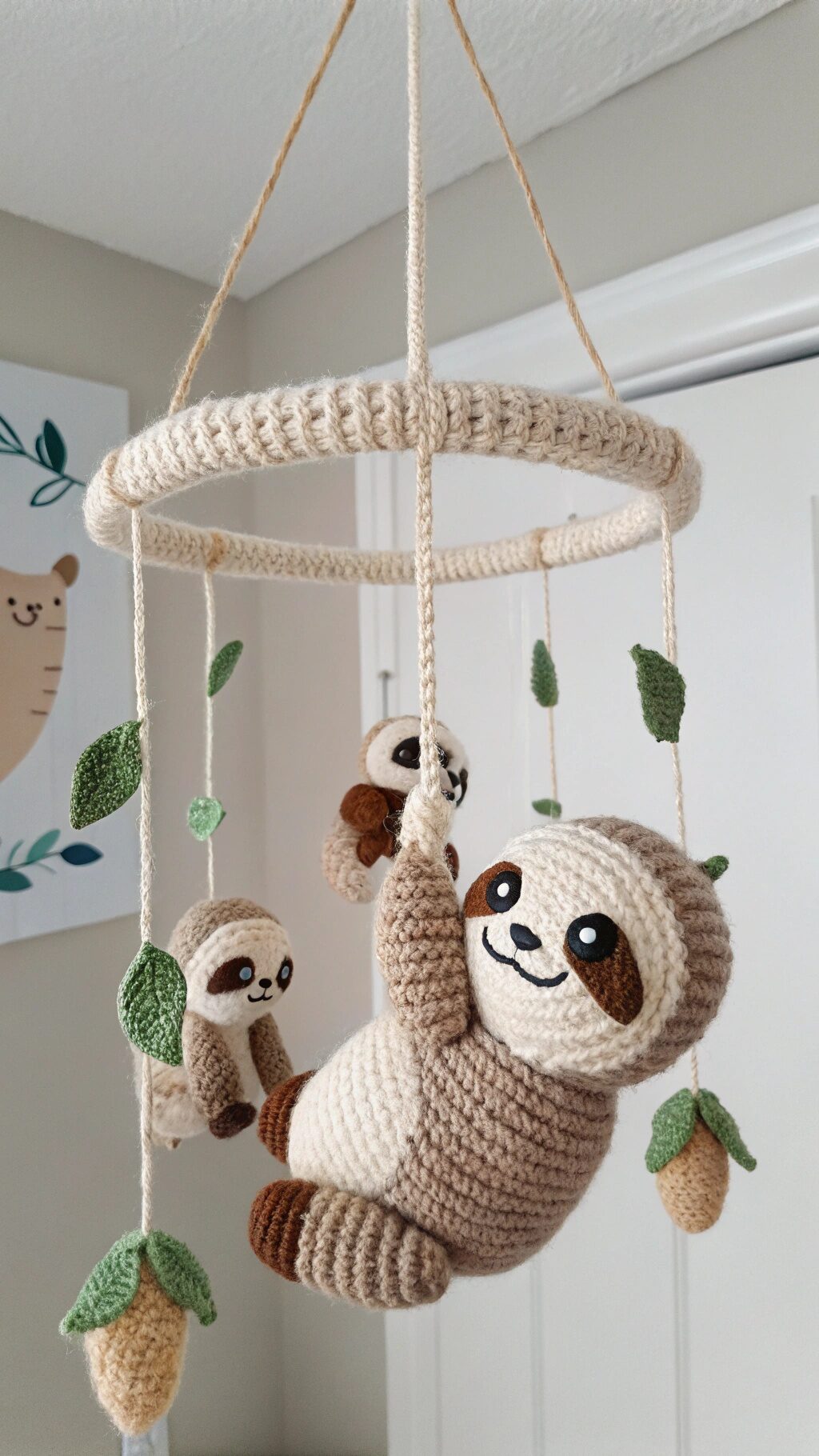 Sloth Baby Mobile