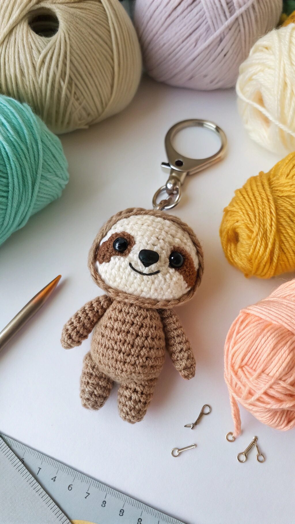 Sloth Amigurumi Keyring