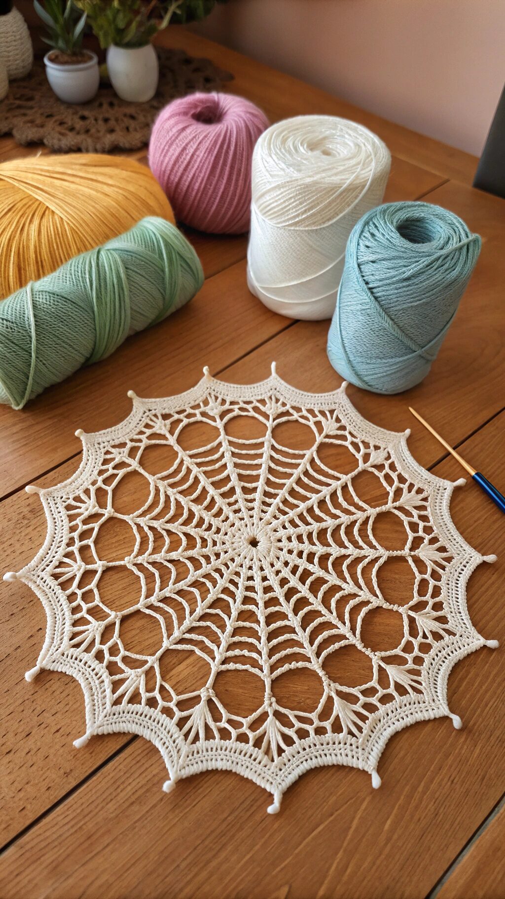 Classic Crochet Spider Web