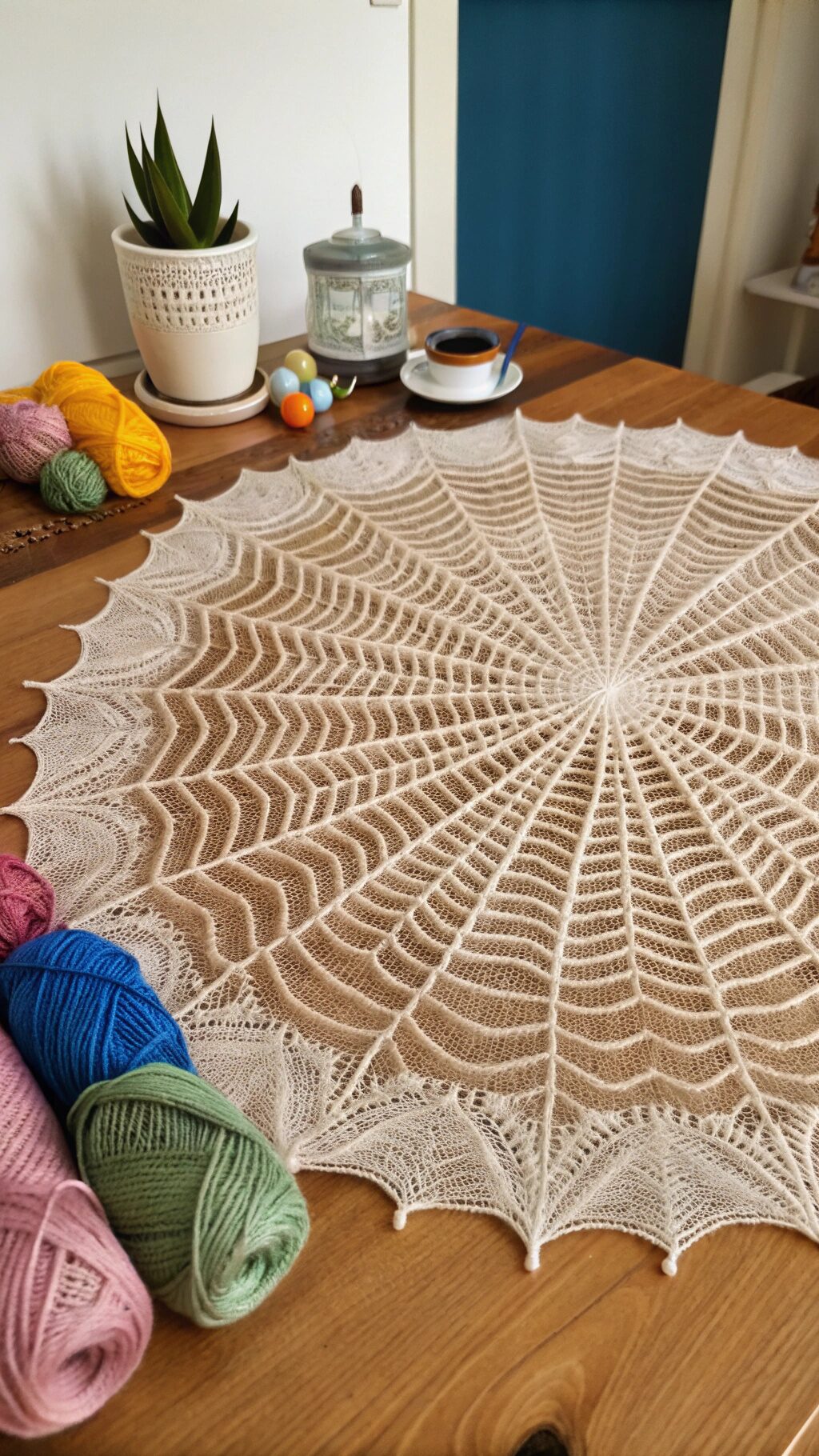 Lace Spider Web Shawl