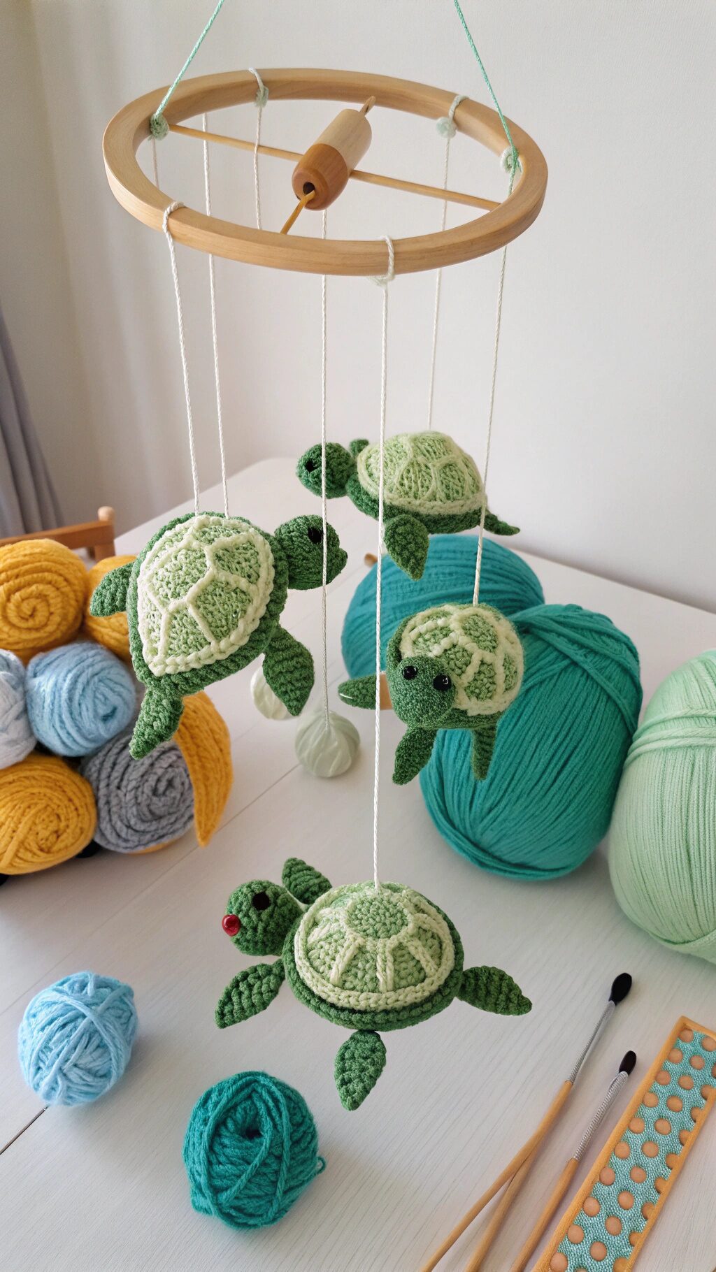 Crochet Sea Turtle Mobile