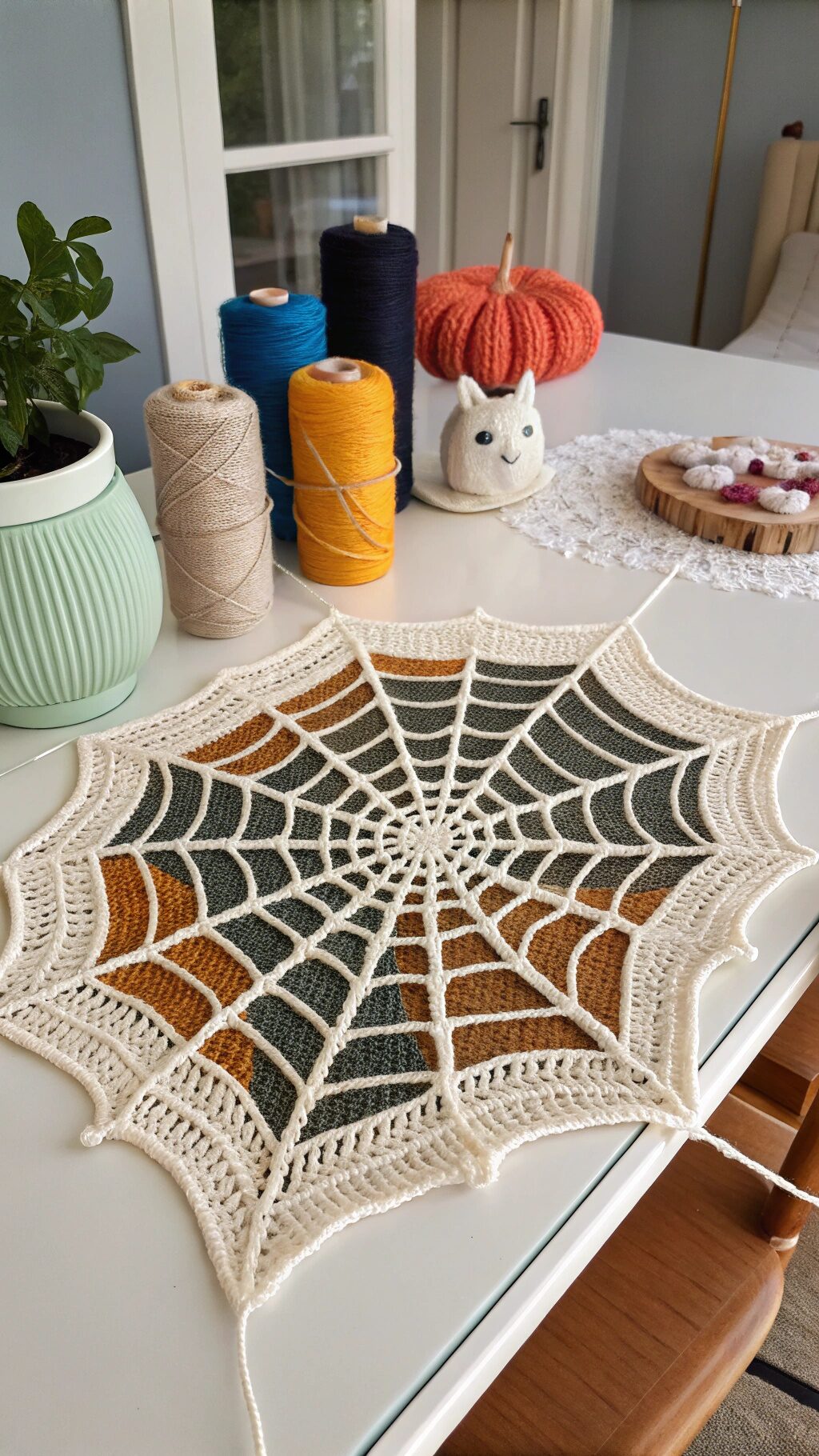 Spider Web Table Runner