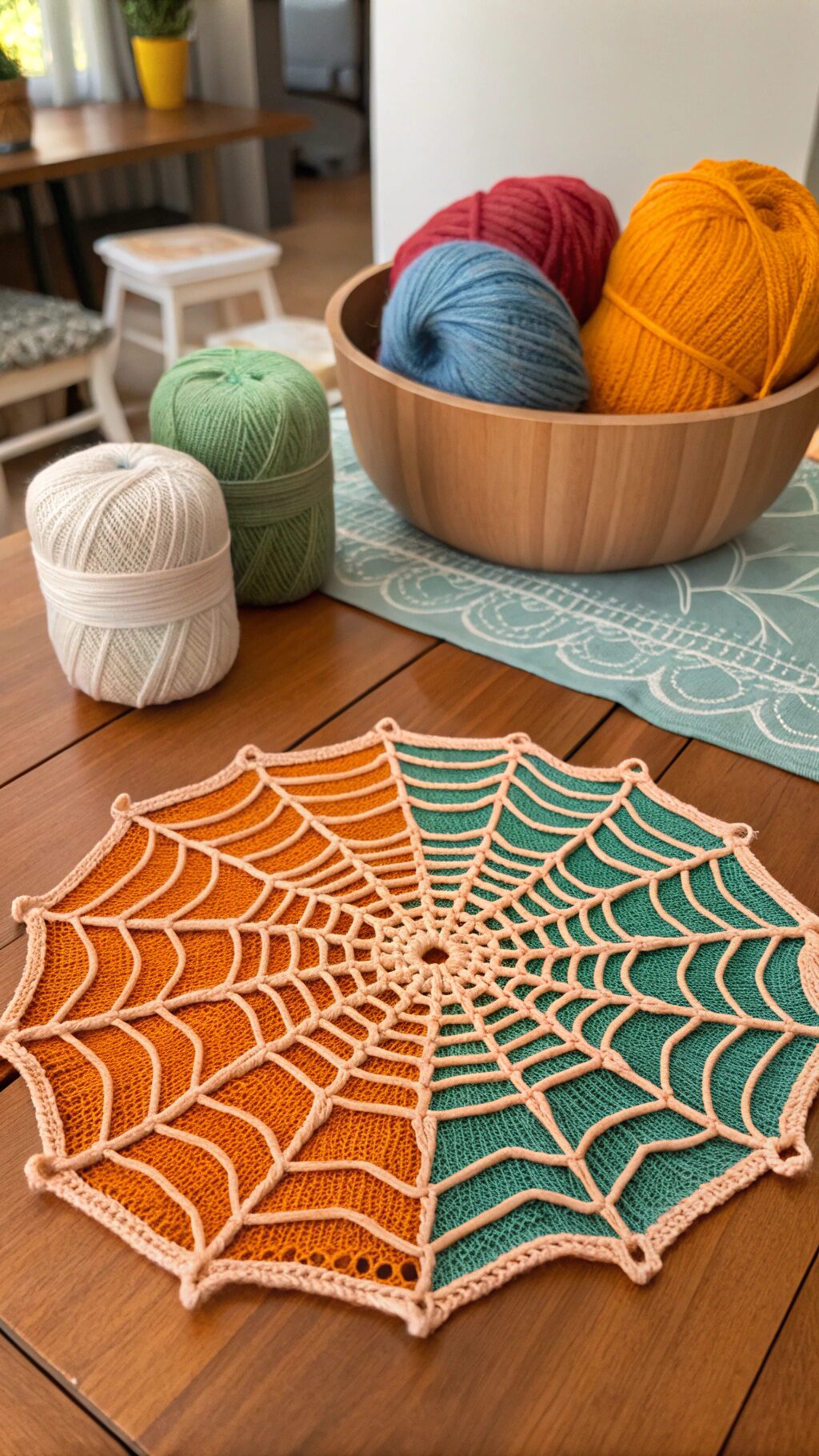Chunky Yarn Spider Web