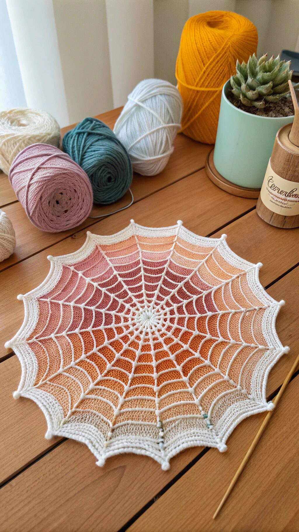 Ombre Spider Web Decor