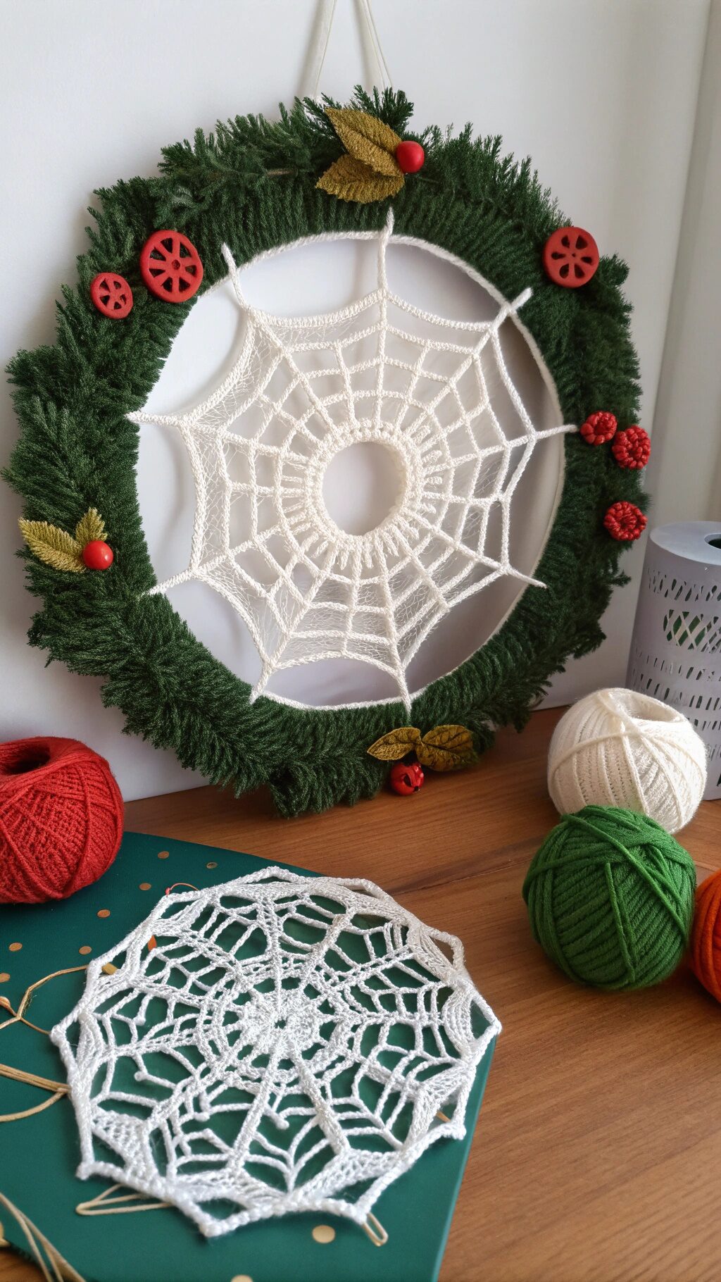 Festive Spider Web Wreath