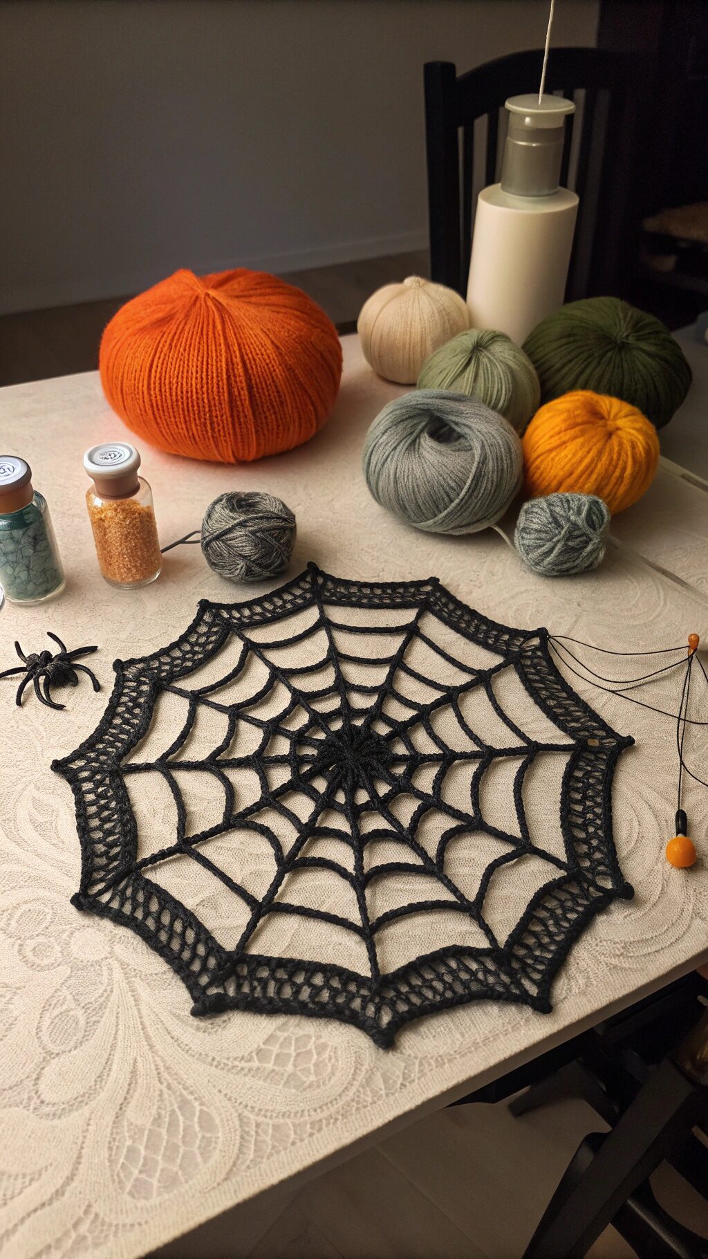Spooky Spider Web Motif