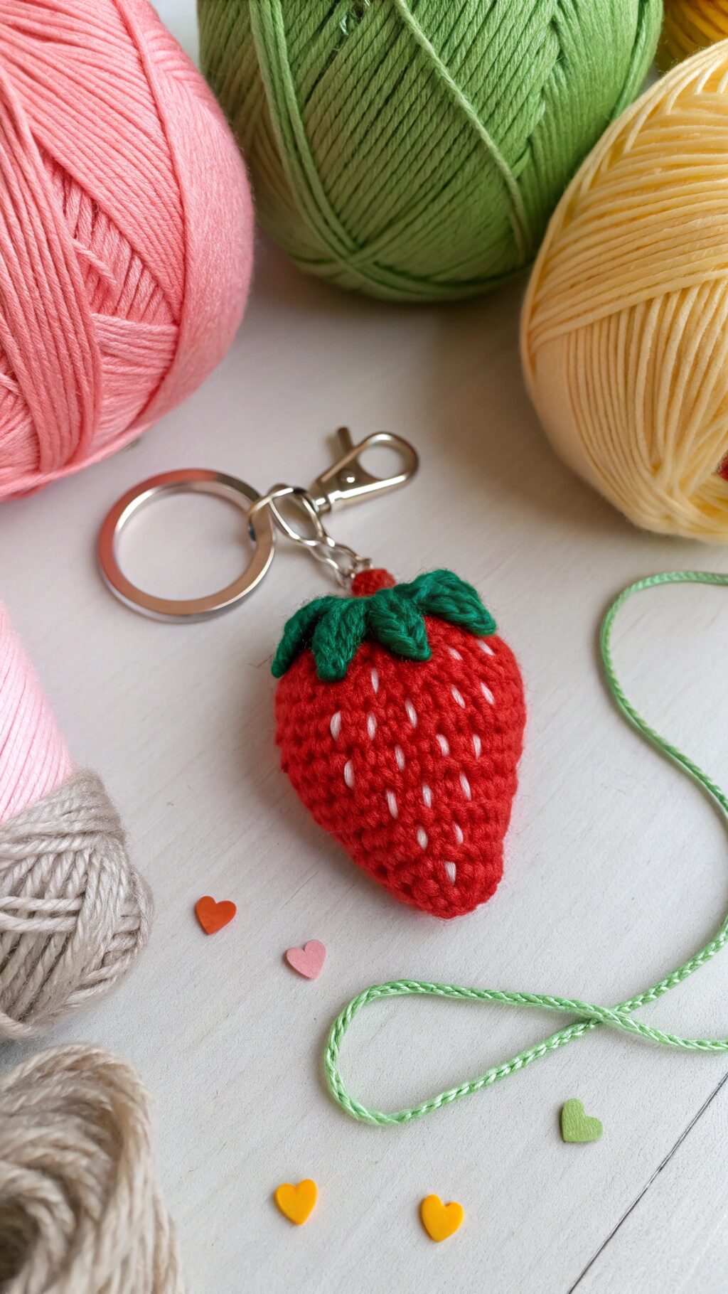 Easy Strawberry Keychain