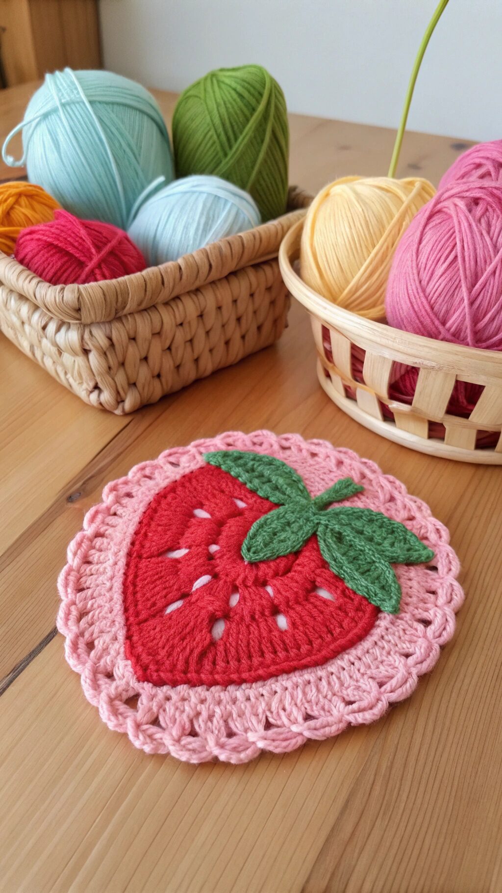 Strawberry Coaster Design