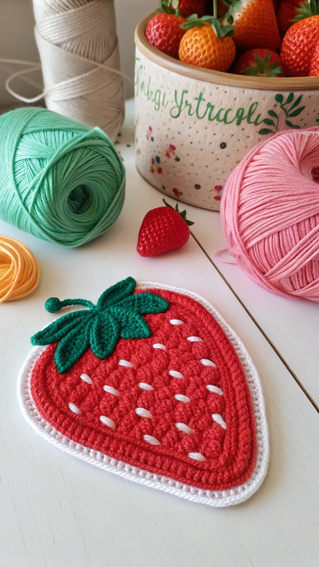 Strawberry Applique for Projects