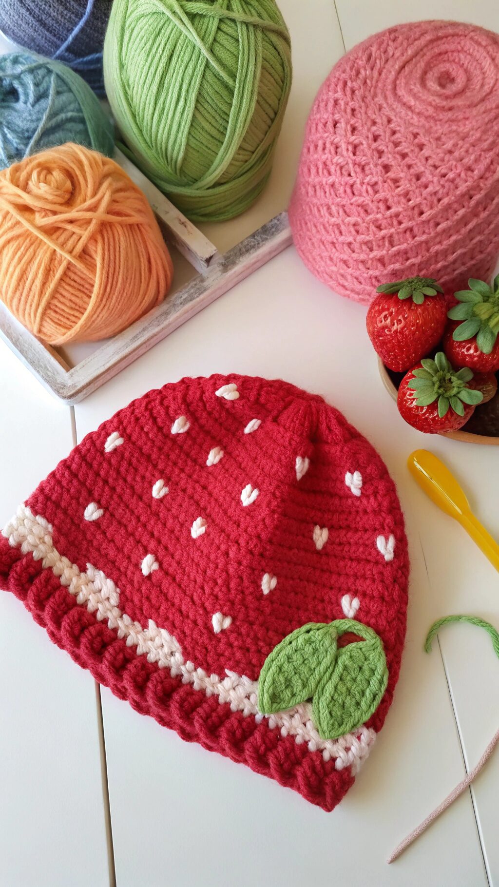 Cute Strawberry Hat Pattern
