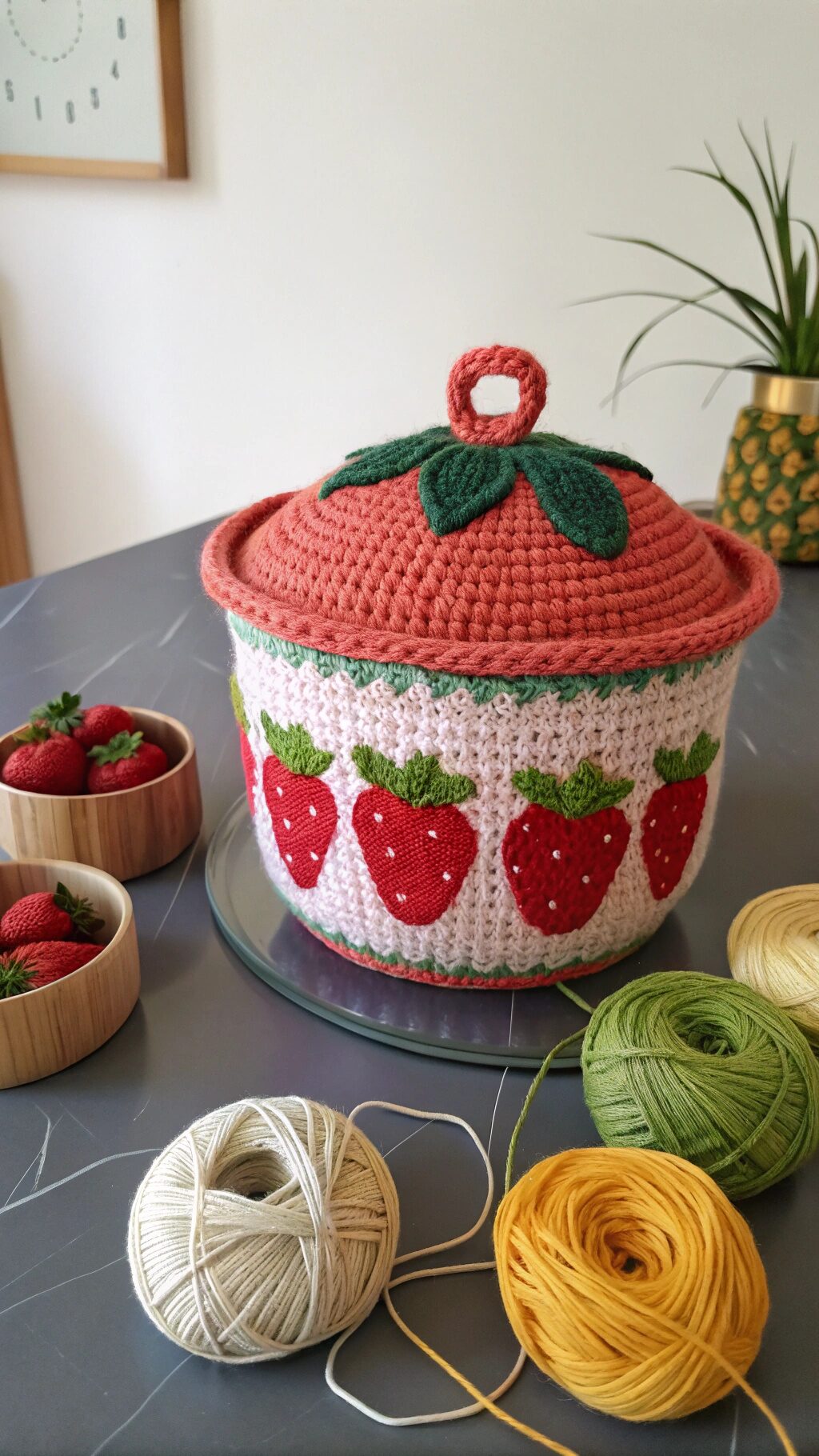 Crochet Strawberry Garland